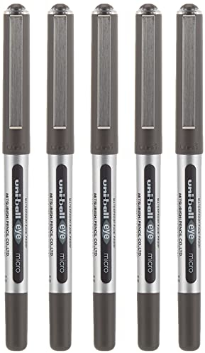 Uni-ball Eye Micro UB150 Tintenroller 5 Stück in Blisterpackung schwarz