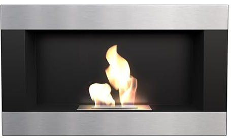 KRATKI Biokamin Dekorativ-Wandkamin Golf schwarz Horizontal 374mm x 648mm TÜV - Rheinland geprüft