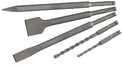 Famex 8393-5 Lot de 5 burins et mèches SDS-Plus de grande qualité pour perforateur (Import Allemagne)