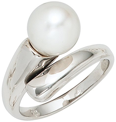 Jobo Damen-Ring aus 925 Sterling Silber mit Perle Größe 62