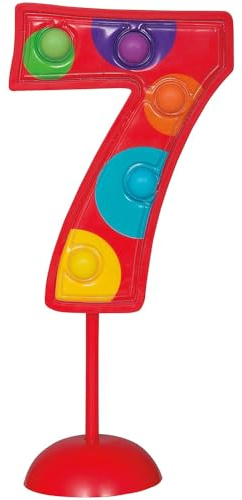 Flashing Number 7 Party Cake Decoration - 4.5 | Red | 1 Pc