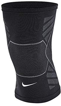 Nike Advantage - Rodillera de punto (talla L), color negro, gris y blanco