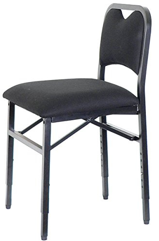 Adjustrite Klappstuhl höhenverstellbar, gepolstert und ergonomisch - VIVO, Schwarz (M)