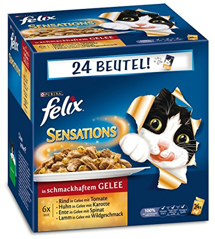 Felix | Sensations Köstliche Fleischauswahl in Gelee | 4 x 24 x 100 g