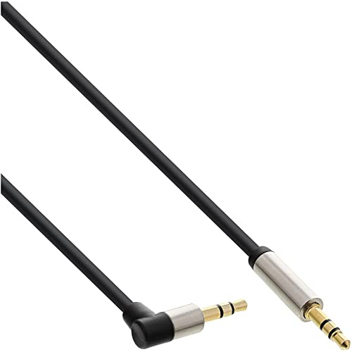 InLine 99220 Slim Audio Kabel Klinke 3,5mm ST/ST, gewinkelt, Stereo, 10m