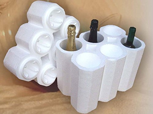 Schutzverpackung Polystyrol Universal für 6 Flaschen (Packung von 30pcs)