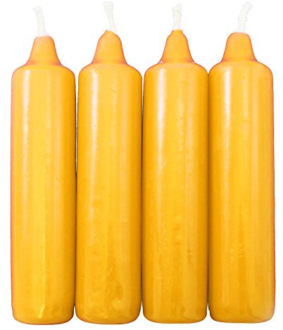 OLShop AG 5er Pack Adventskerzen goldgelb ca. 23 x 105 mm (5 x 4 Stück) Weihnachtskerzen, Christbaumkerzen, Pyramidenkerzen, Baumkerzen, Kerzen