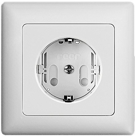 reer 3245.010 - Steckdosenschutz, schraubbar, weiß, 10 Stück