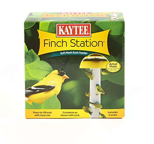 Kaytee Wild Bird Finch Station Soft Mesh Sock Feeder, Includes 2 Socks