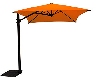 Maffei Art 137r Kronos Parasol deporté rectangulaire cm 300x200, Tissu PolyMa. Made in Italy. Couleur Orange