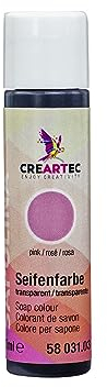 CREARTEC Natürliche Seifenfarbe Transparent - Seifenherstellung/Seifenkreationen - Farbe: Rosé - Inhalt: 10ml - Made in Germany