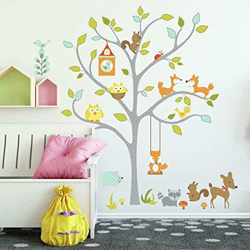 RoomMates 54333 RM - Dekosticker Waldtiere auf dem Baum