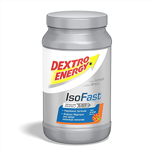 Dextro Energy Iso Fast Dose Red Orange | Leckeres Getränkepulver für Ausdauersport | 1120g Hypotonisches Getränke Pulver mit Elektrolyten