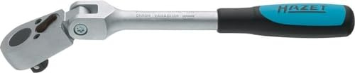 Hazet Umschaltknarre, mit Gelenk 8816GK, 3/8 Zoll (10 mm) Vierkant | Abtrieb 3/8 Zoll (10 mm) Vierkant massiv, Chrom-Vanadium, verchromt, poliert, DIN 3122, ISO 3315, Länge 218 mm, 318 g