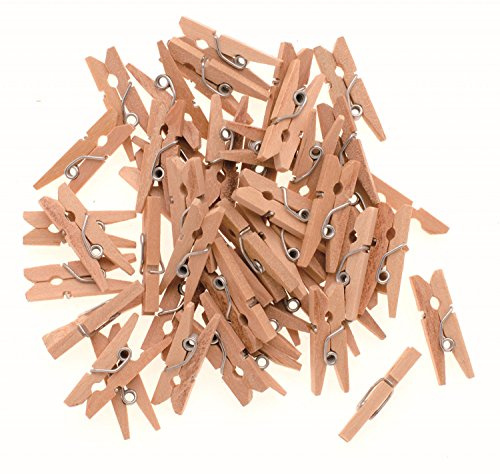 Glorex mollette di Legno 25 mm 45ST, Naturale, 12 x 8.5 x 2 cm