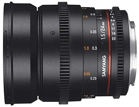 Samyang 24 mm T1.5 VDSLR II Manual Focus Video Lens for Micro Four Thirds Camera
