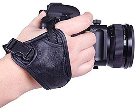 EQLEF Dragonne Appareil Photo Poignée pour Appareil Photo réflex en Cuir Sangle de Maintien Dragonne Grip PU Poignée de Bracelet pour appareils SLR/DSLR