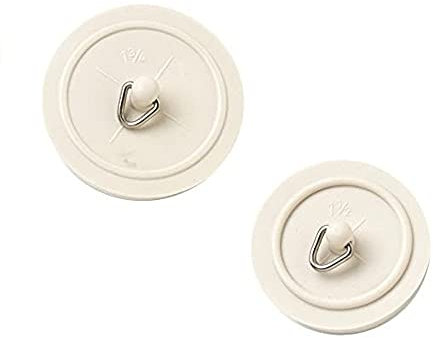Merriway BH03430 Tappi Universali per Lavello, e per Vasca e Lavabo, Bianco, 38 mm, Set di 2 Pezzi