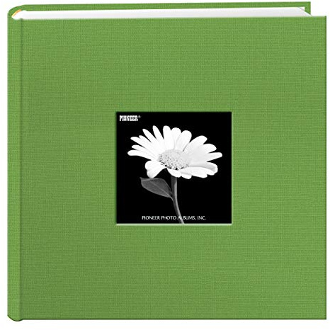 Fabric Frame Cover Photo Album 200 Pockets Hold 4x6 Photos, Citrus Green