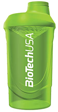 BioTechUSA Wave Shaker | Shaker Bottle | 100% Leak Proof | Enhanced Blending | Durable & Safe | Easy to Use & Clean, 600 ml, Green