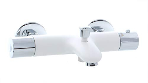 Color Blanco/Cromo Termostato baño grifo de bañera grifo grifo verde hojas