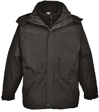 Portwest Chaqueta Aviemore 3 En 1 Para Hombre, Tamaño: L, Color: Negro, S570BKRL