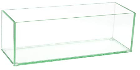 Royal Imports Flower Glass Vase Decorative Centerpiece For Home Or Wedding - Oblong Rectangle Shape, 12 Long, 4 Hx4 W Opening, Clear