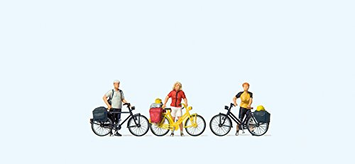 Preiser 10643 Stehende Radfahrer in sportlicher Kleidung (1), H0 1:87