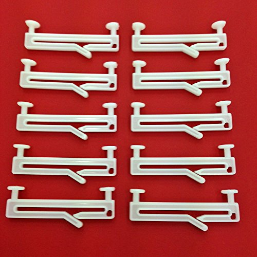 Easy-Shadow Schlaufengleiter, 10 Stück, Länge 5 cm mit Schlitz für Schlaufenvorhänge, weiß