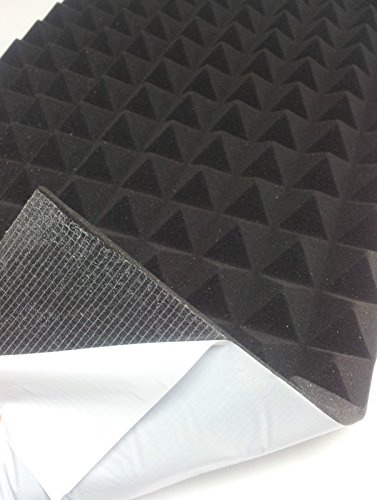 Akustikschaumstoffpaneel mit Noppen, 99 x 49 x 4 cm, Farbe: Anthrazit, Dichte: 30, selbstklebend