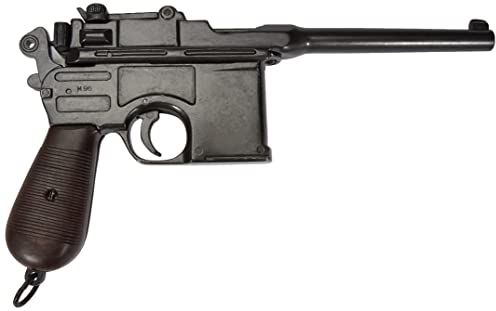 DENIX Erwachsene Deutsche Pistole Mauser Cal 4, 63 1896 Gefälschte Waffenreplik, schwarz, One Size