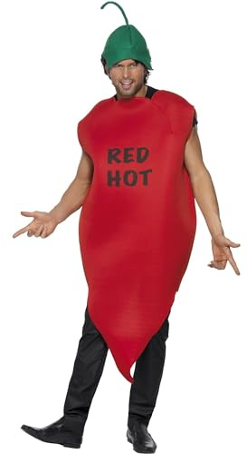 Smiffys Chilli Pepper Costume, Red, Medium