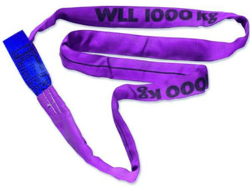 Braun 10051RS Rundschlinge 1000 kg Tragkraft, 5 m Umfang, endlos mit Polyesterkern, violett