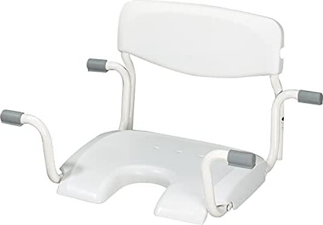 Seggiolino Vasca da Bagno - Invacare Alize H3160 - Sedia Bagno per Anziani e Disabili - Sedile Sospeso - Schienale e Foro Igienico Integrato - Bianco