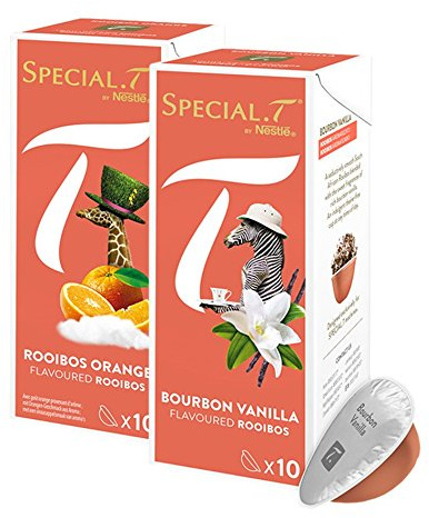 Original Special T - Rooibos Collection - 20 Kapseln für Nestlé Tee Maschinen - hier bestellen - Sorten / Sortiment / Mix: Rooibos Bourbon Vanilla und Rooibos Orange