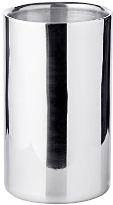 EDZARD secchiello per bottiglia Nebraska, acciaio pregiato lucidato, a doppie pareti, diametro 12 cm, altezza 20 cm