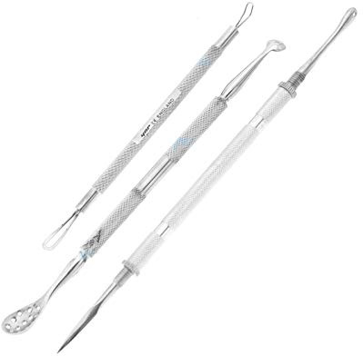 Skincare Herramientas Acne Espinillas Comedones Extractor Juego de 3