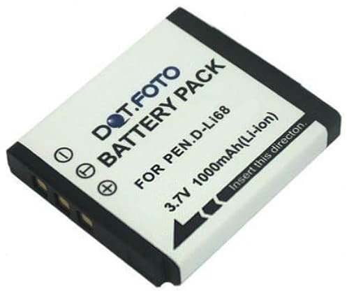 Dot.Foto D-LI68, D-LI122 Premium 3.7v / 1000mAh Batterie Rechargeable pour Pentax Optio S10, S12, VS20, Q, Q7, Q10, Q-S1