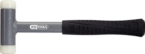 KS Tools - 140.5273 - Maillet à embouts plastiques anti-rebonds - Manche acier - L.300 mm - Ø 40 mm - Anti-éclat et résistant
