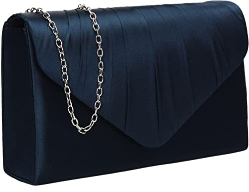 SwankySwans Women's Chantel Clutch Bag, Navy, One Size