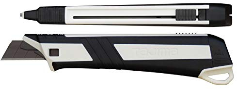 Tajima DC540WRazor Black Cutter Knife with Protection, Black/White, 18 mm