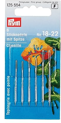 Sticknadeln mit Sp. ST 18-22 silberfarbig/goldfarbig, Silber