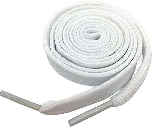 Collonil 1 Paar Schnürsenkel - flach - 9 mm breit Längen (120 cm, Weiss)