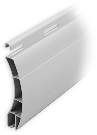 DIWARO Kunststoff Rolladen Ersatzlamellen, Profil Ulm, Deckbreite 55mm Nenndicke 14,7mm, Fixlänge 1300mm in der Farbe grau (Profil Ulm | Farbe Grau | Länge 1300mm)