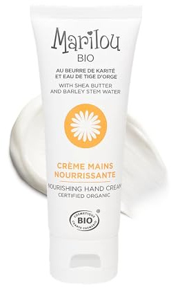 Marilou Bio - Crème Mains Nourrissante Bio au Beurre de Karité - Mains très abîmées, sécheresse, tiraillements - 99% d'ingrédients d'origine naturelle - 75 ml
