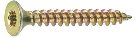 Connex Universalschrauben 4,0 x 30 mm - 1 kg Großpack - Senkkopf - TX-Antrieb - Vollgewinde - Gelb verzinkt / Schrauben-Set / Schrauben im Beutel / KL3214030