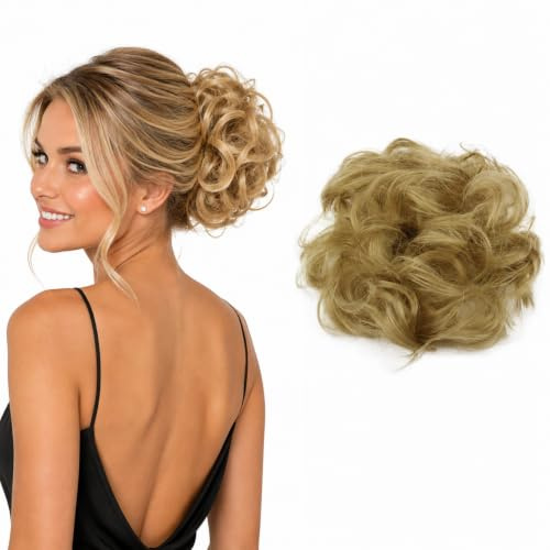 CAISHA Hårstycke Hårelastiskt Updos Brudfrisyrer Voluminös Lockigt Bulle Blond G29A