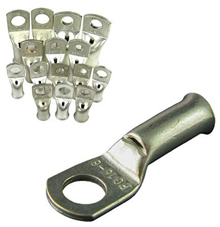 10 x Crimp or Solder Battery Lug Terminals for a 70mm² Cable with 6mm Bolt Hole