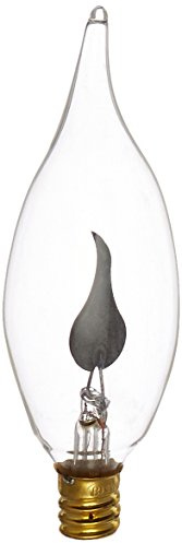 Bulbrite Incandescent CA10 Candelabra Screw Base (E12) Light Bulb, 3 Watt, Clear