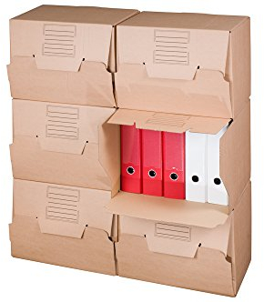 Smartbox Pro Archiv-Multibox mit Automatikboden Ablagebox, 10er Pack, braun